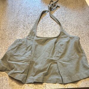 Women’s Free People Free-EST Olive Green Top MSRP $70